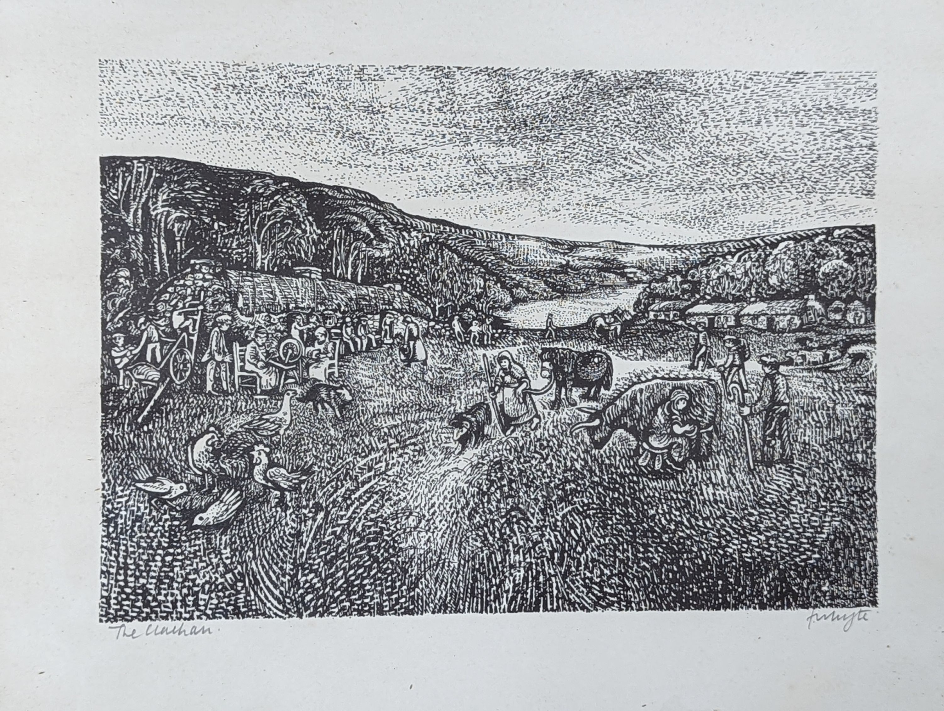 Edna Whyte (1930-), set of four prints, Scenes of old Highland life, signed in pencil, 23 x 30cm
